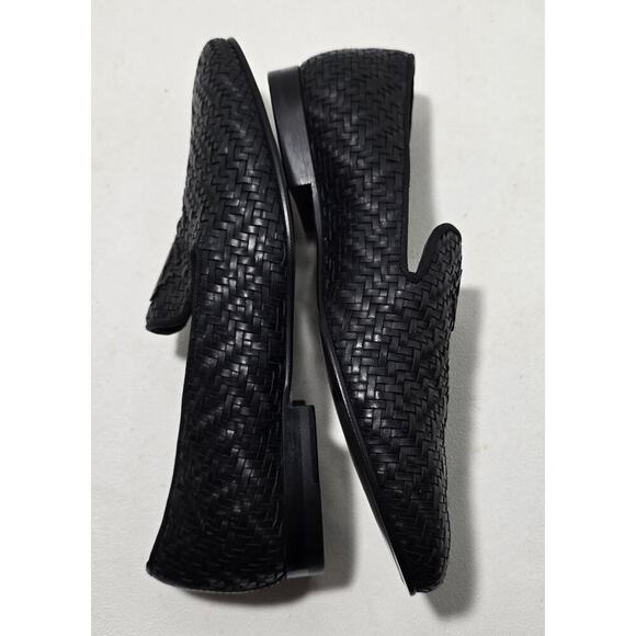Roberto Cavalli Men\'s Night Woven Leather Loafers Black Size 39 EU/ 6 US. main image 7